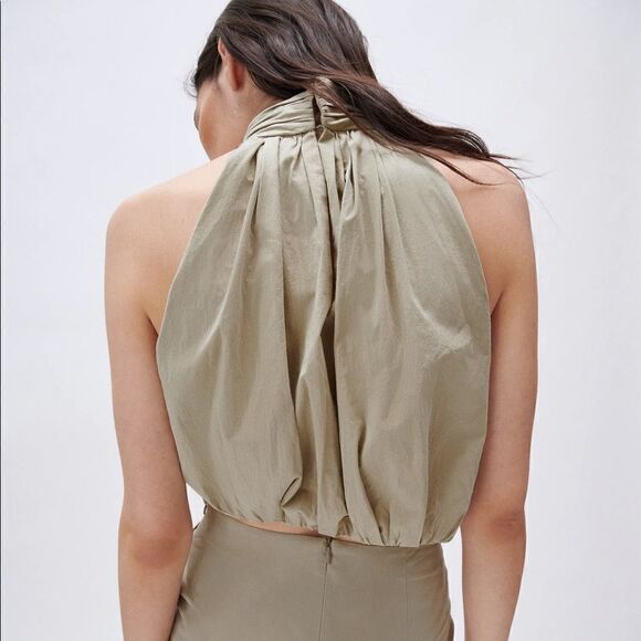 NWT ZARA pleated cotton top - Picture 4 of 5